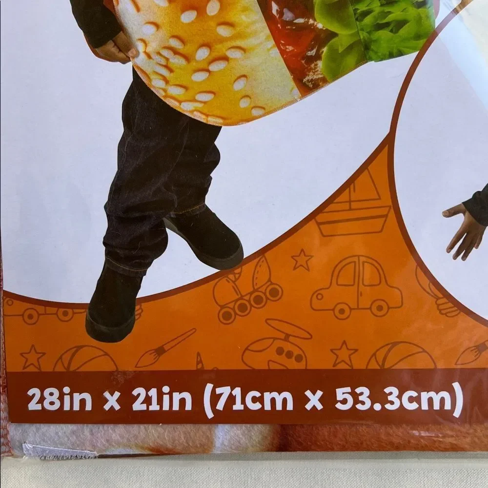 Kids Burger Costume with 3D Accents